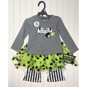 Beetlejuice Size 2T NWT 3 Piece Set Halloween Dress Up Casual Play Tutu